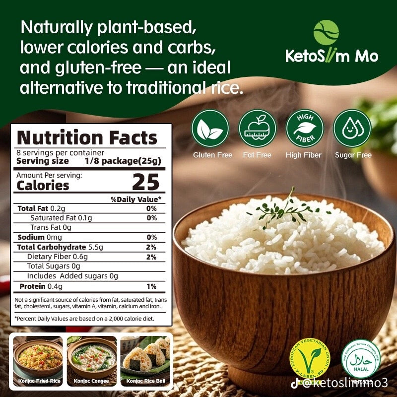 KetoSlim Mo Konjac Dry Rice 200 grams (Shirataki Rice)